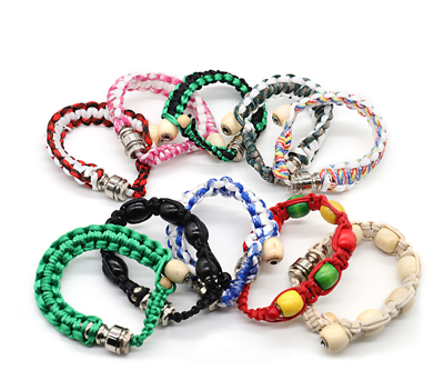 Hand Woven Wrist/Anklet Pipe Bracelet Hidden Smoking Pipe & Screen