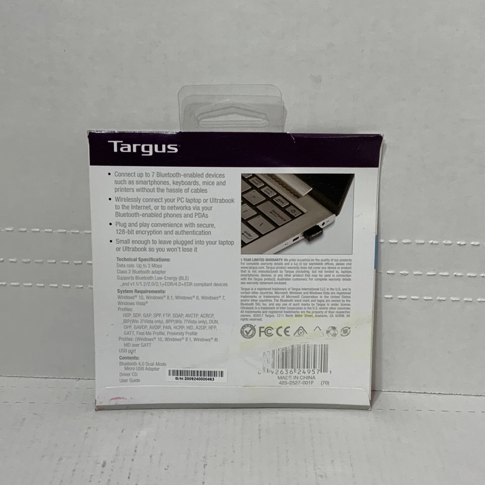 📀 Targus Bluetooth Dual-Mode Micro USB Adapter - Image 2 of 2