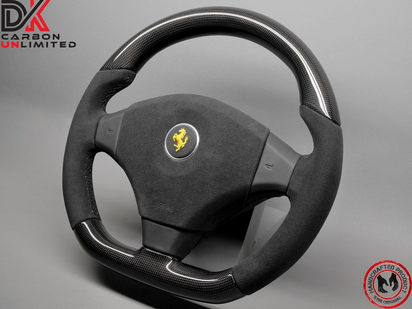 Ferrari 550 F550 Maranello Barchetta Alcantara Flat Bottom Carbon Steering Wheel