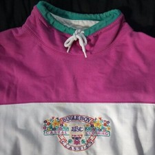 Vintage Bugle Boy Classics Embroidered Color Block Sweatshirt