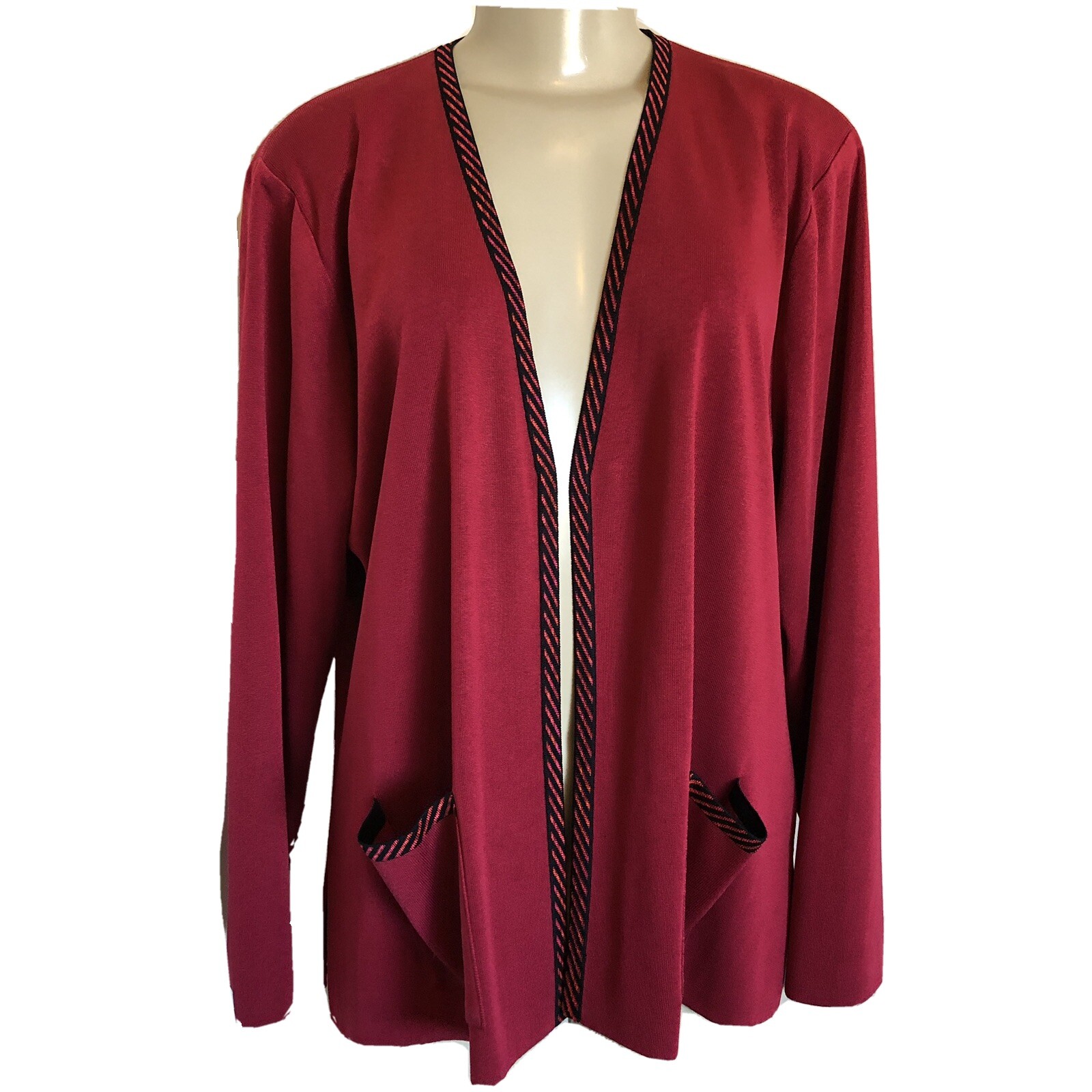 Exclusively MISOOK PL Long Open Jacket Cranberry … - image 1