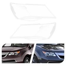 For Honda Acura MDX 2007-2013 Pair Headlight Lens Covers Left+Right Side Covers