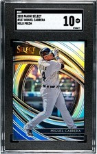 2020 Panini Select #107 Miguel Cabrera HOLO SILVER PRIZM SGC 10 GEM MINT