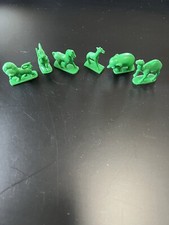 Tupperware Busy Blocks Wild Animal Green Zoo Vintage Figures Lot Of 6, Lion