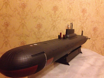 1:350 Soviet/Russian Typhoon class submarine complete model