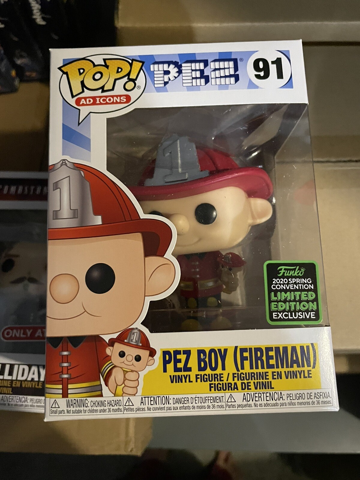 Funko Pop! Pez Boy (Fireman) #91 From Pez - Eccc Limited Edition Exclusive 2020