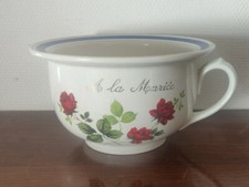 Ancien Pot de Chambre À La Mariée de Digoin Sarreguemines Hauteur 13cm. Bon état