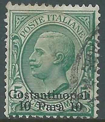 1909-11 LEVANTE CONSTANTINOPLE USED 10 PA ON 5 CENT - RA16-2