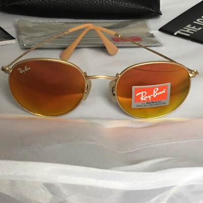Ray-Ban Gold Frame with Copper Mirrored Aviator Lenses RAY-BAN AVIATOR SUNGLASSES GOLD FRAME W/ SILVER MIRRORED  main image 3