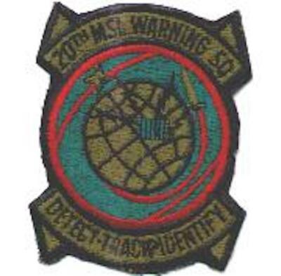 4'' AIR FORCE 20TH MISSILE WARNING SQUADRON SUBDUED EMBROIDERED JACKET PATCH