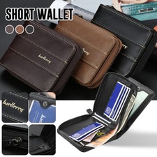 Men Zipper Wallet Portable Casual Business Short Wallet Durable Purse Fashion