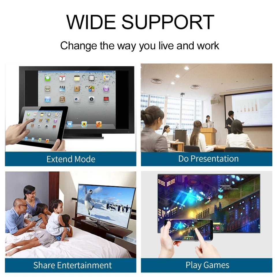 For Samsung Galaxy S9 S8+ Macbook Type-C USB-C to HDMI HDTV TV 4K Cable Adapter - Image 4 of 4