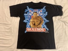 WWE British Bulldog T-shirt Men’s Large Davey Boy Smith Hart Foundation WWF 🇬🇧