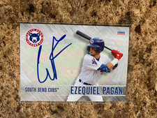 Ezequiel Pagan Signed 2023 South Bend Cubs Team Set Auto Chicago Cubs Rc # 22