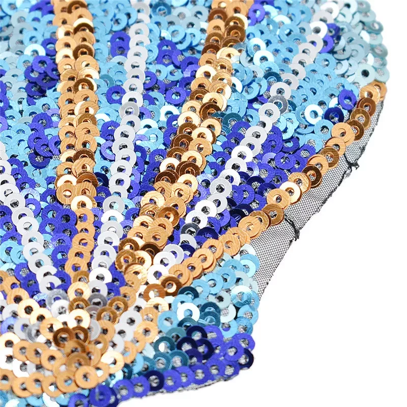 4pcs Sequin Cartoon Starfish Shell Patch Applique Iron on Sewing Craft DIY Decor - Image 3 of 4