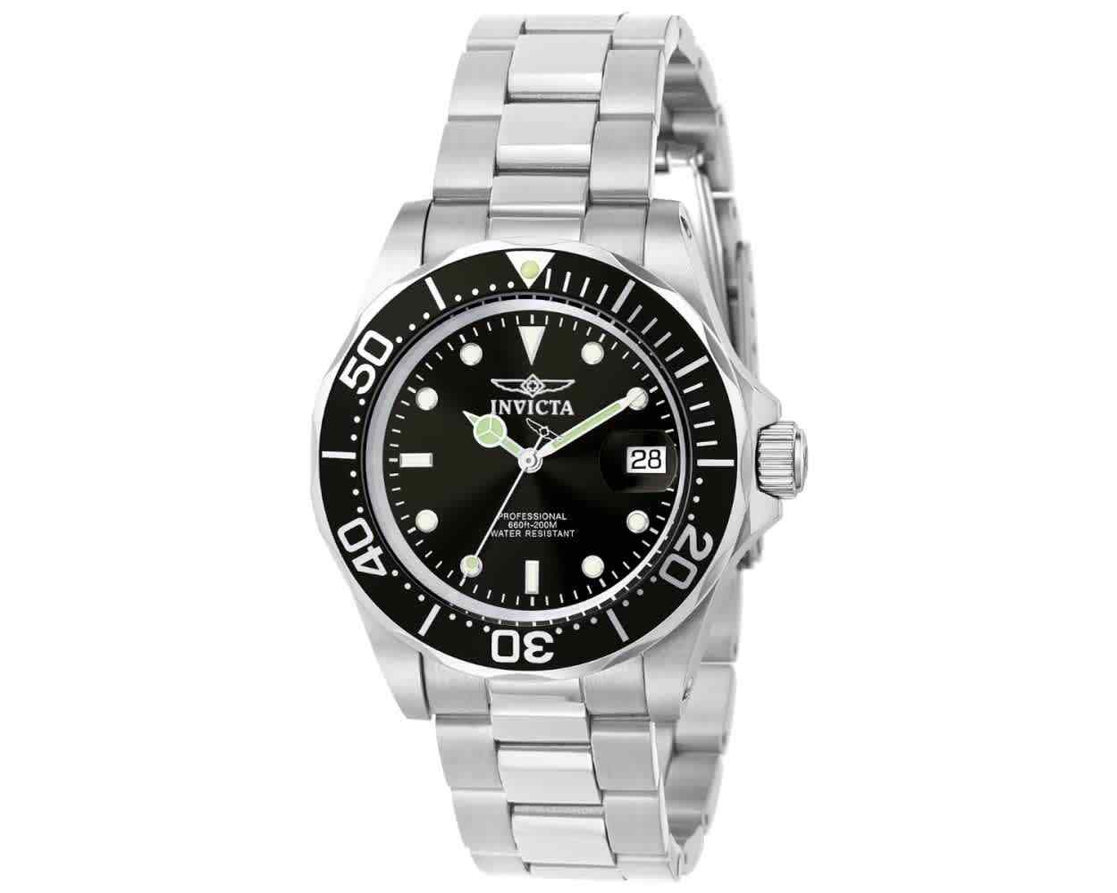 Мужские часы Invicta Pro Diver Mako Swiss Quartz с черным циферблатом 9307