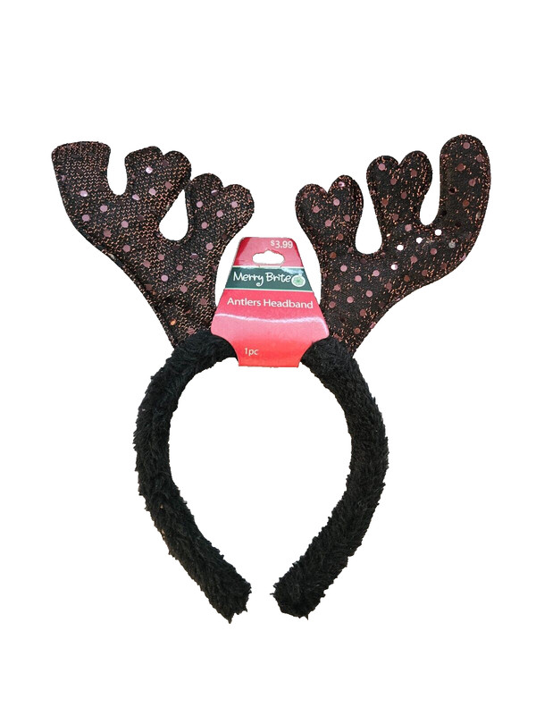 Christmas Antlers Headband - Merry Brite Xmas