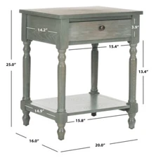 Safavieh TAMI NIGHT STAND W/STORAGE, Reduced Price 2172741378 AMH6604B