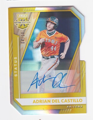 2021 Elite Extra STATUS GOLD DIE CUT AUTO #67 ADRIAN DEL CASTILLO