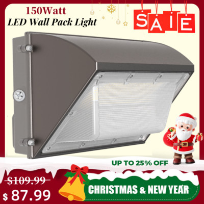 Commercial 125 Watts 150Watts LED Wall Pack Lighting with Dusk to Dawn Photocell