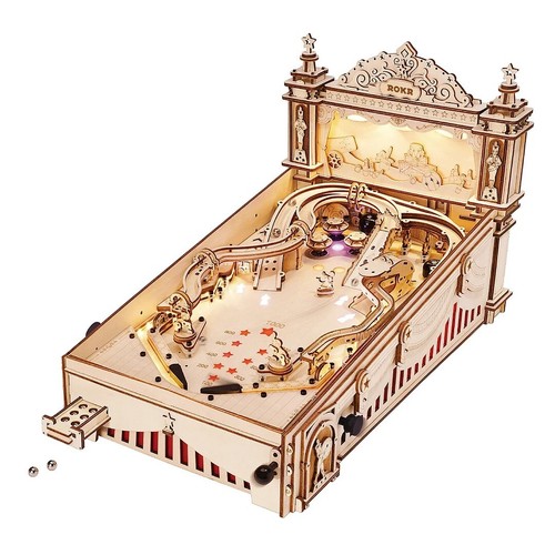 Rokr Pinball Machine 3D Wooden Puzzle Amusing Table Game with Music LED Light - Picture 2 of 6