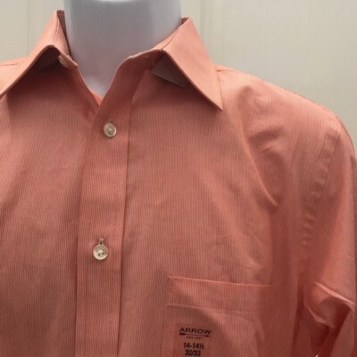 NEW w/Tag-Orange ARROW Button Dress Classic Fit Shirt S 14-14.5 32/33