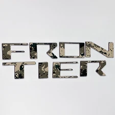 ARMY GREEN CAMO Raised Grill Letters for 2022 2023 2024 2025 Nissan Frontier