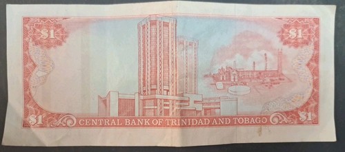 (1985-88) Trinidad e Tobago 1 dollaro P36a, AP492795, sig Euric Bobb  - Foto 2 di 2