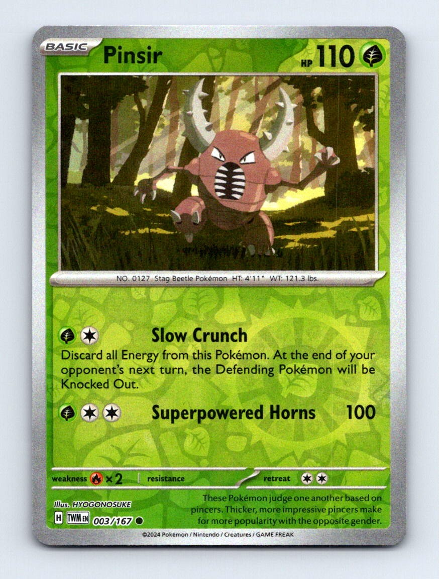 #3 2024 Twilight Masquerade ** Pinsir Reverse Holo