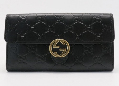 GUCCI Leather small leather goods Icon Continental Wallet Guccissima Leather