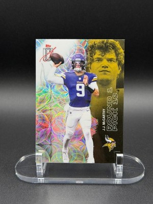 2025 Topps Chrome Football Signature Class: J.J. McCarthy #37 Spirograph Foil