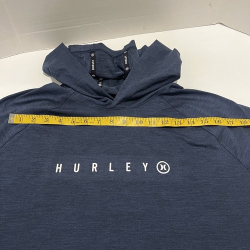 Hurley Camicia con Cappuccio Uomo XXL Blu Pullover Felpa con Cappuccio Leggera Elasticizzata - Foto 3 di 6