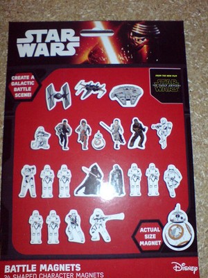 STAR WARS THE FORCE AWAKENS KAMPFMAGNETE (24 GEFORMTE CHARAKTERMAGNETE) NEU V#1
