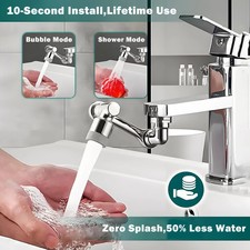 Faucet Extender 1080  Swivel Water Tap Nozzle Faucet Sprayer Universal Bathroom