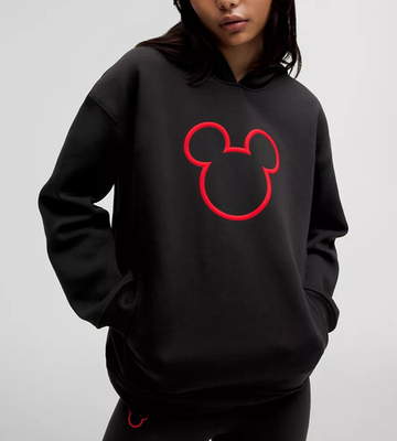 限定コラボ Disney x lululemon ディズニーミッキーHoodie DISNEY X LULULEMON MICKEY FLEECE OVERSIZED HOODIE~BLACK/RED~XS~S