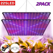 2 Pack 225 LED Grow Light Panel 8500W Lamp for Indoor Plants Full Spectrum Lamp