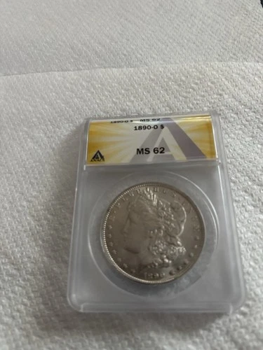 1890 O MS 62 ANACS Silver Morgan Dollar