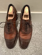 Allen Edmonds Mens 10.5 D Univeristy Wing Tip Oxfords Chili Leather US Made USA