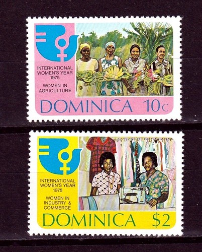 Dominica / Yvert# 434-435 **/ per l'anno della donna 1975