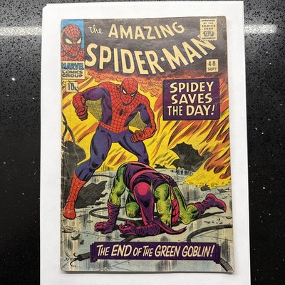 MARVEL COMICS THE AMAZING SPIDER-MAN #40 1966 GREEN GOBLIN KEY SILVER AGE VG