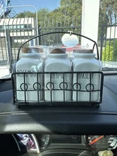 Rae Dunn Spice Rack and Jars Set Of 6 Cork Tops Artisan Collection by Magenta