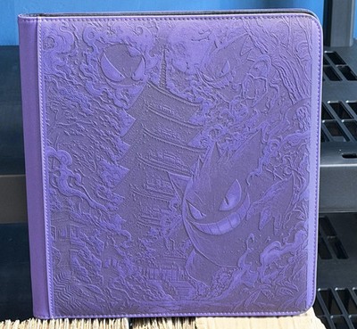 Gengar At Tower Laser Engraved Ringless Zipper Binder 4-9-12 Slot Binder Pokemon