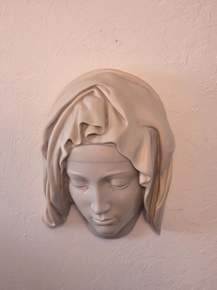 Metropolitan Museum Art Michelangelo Pieta Head of The Virgin Marble Sculpture - Image 4 of 4