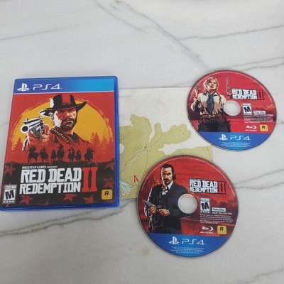 Red Dead Redemption II (Sony Playstation 4 PS4, 2018) with map ~ Fast, Free Ship