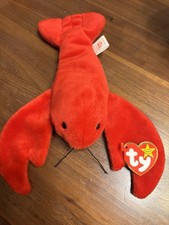 Ty Beanie Baby Pinchers Lobster Retired Red Plush 1993 Ages 3-11 Years