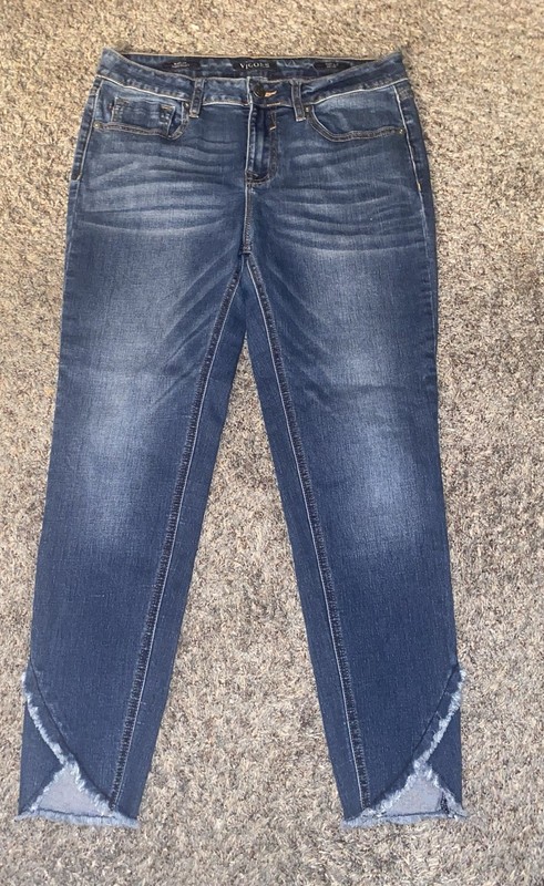 Vigoss Jeans-Women's Midrise W29 L26"-Preowned-Petal Hem-Denim-Preowned