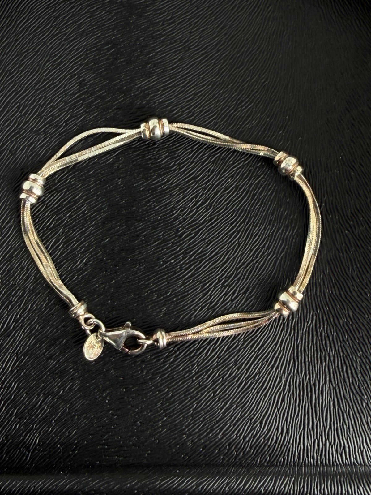 7 “ Sterling Silver 925 Mia Fiore Italian Bracelet Box 7.6 G