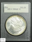 1885 O Morgan Silver Dollar $1 Collectible Holder Blanchard MS 64 (Toned!)