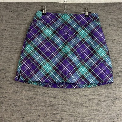 Lady Hagen NWOT Skort Purple Plaid size 2 Athleisure Golf Court sports Y2K Prepy