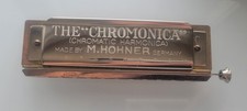 VINTAGE CHROMONICA MODEL 260 C BY HOHNER HARMONICA ORIGINAL STORAGE CASE